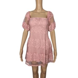 Free People Be Your Baby Lace Mini Dress XS